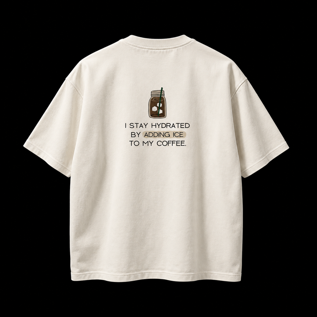 KARMAL Iced Coffee Tee off-white oversized t-shirt