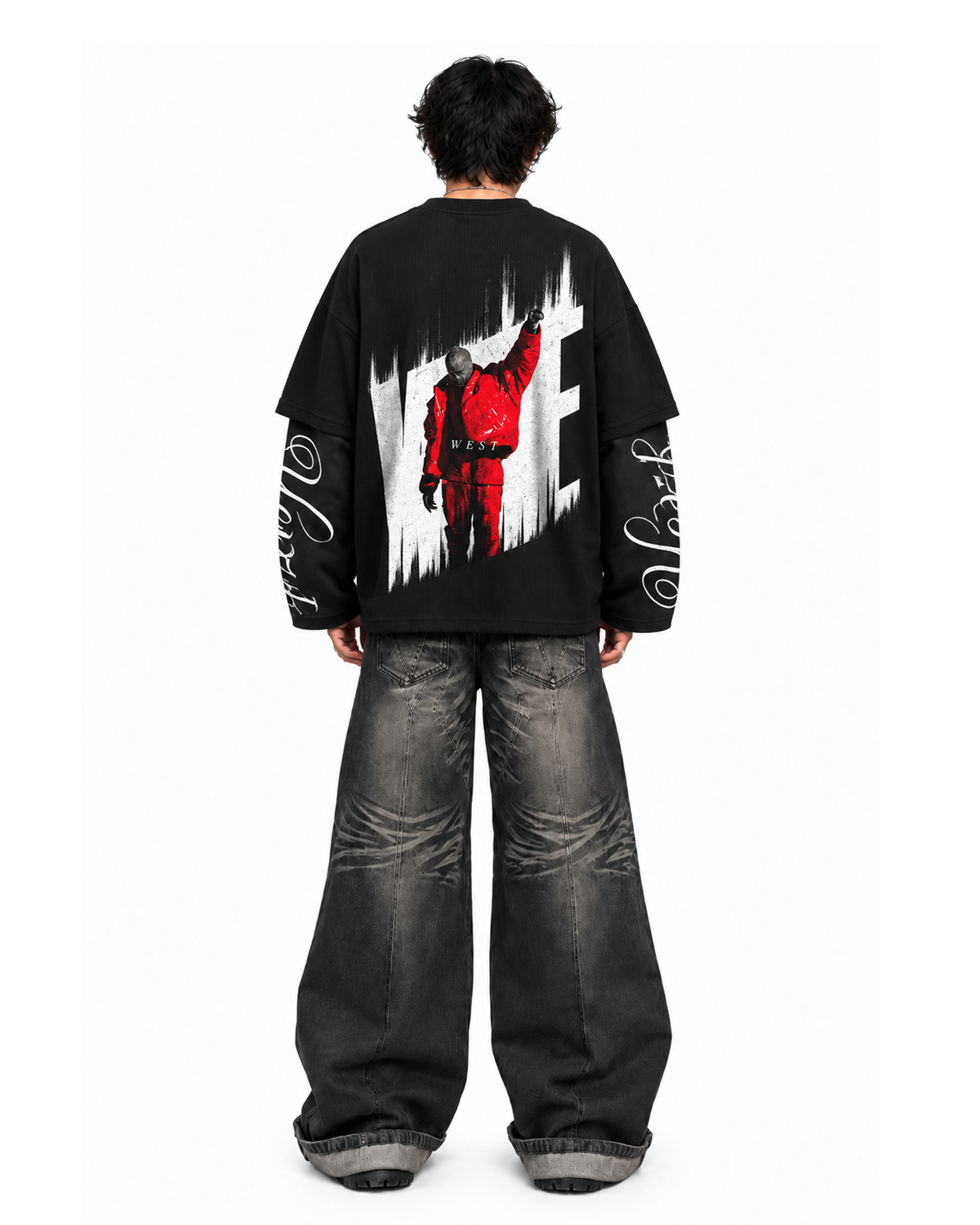 Yeezus Layered Waffle Long Sleeve