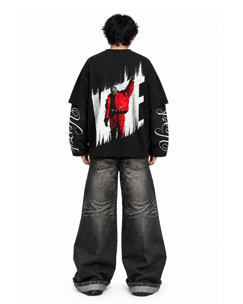 Yeezus Layered Waffle Long Sleeve