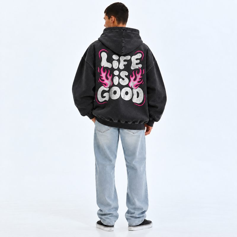 Life Is Good Flame Hoodie