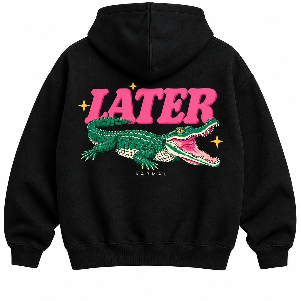 KARMAL Later Gator Hoodie in black