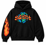 KARMAL Saint Flame Oversized Hoodie in black